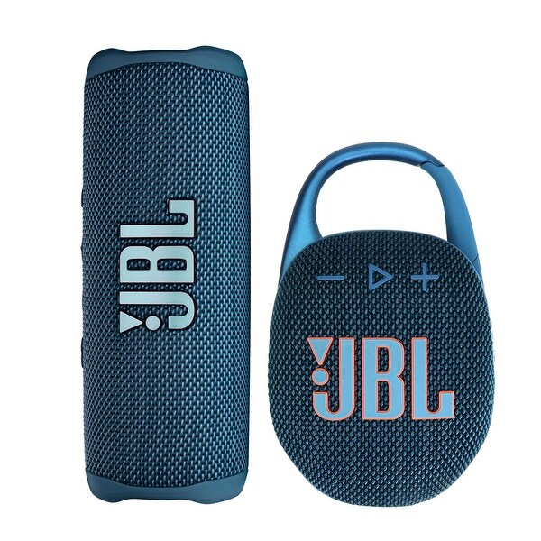 JBL FLIP 6 Wireless Portable Waterproof Speaker - Blue + JBL Clip